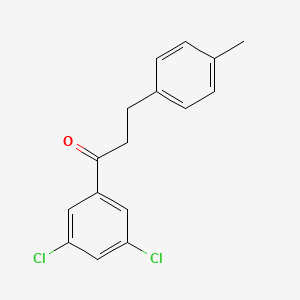 molecular formula C16H14Cl2O B1360524 3',5'-Dichloro-3-(4-methylphenyl)propiophenone CAS No. 898769-31-8