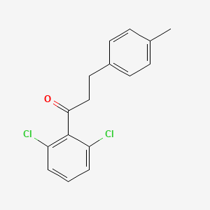 molecular formula C16H14Cl2O B1360525 2',6'-Dichloro-3-(4-methylphenyl)propiophenone CAS No. 898769-46-5