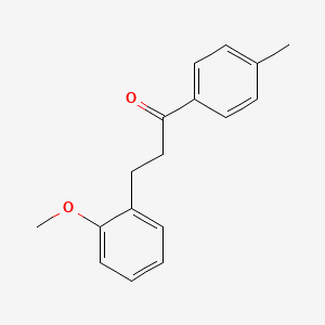 molecular formula C17H18O2 B1360527 3-(2-Methoxyphenyl)-4'-methylpropiophenone CAS No. 898769-63-6