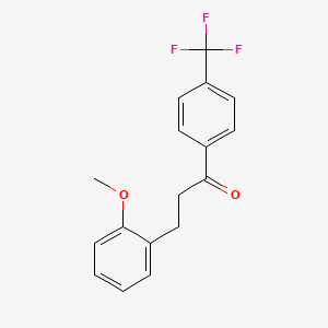 molecular formula C17H15F3O2 B1360530 3-(2-Methoxyphenyl)-4'-trifluoromethylpropiophenone CAS No. 898770-33-7