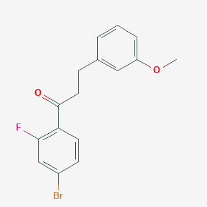 molecular formula C16H14BrFO2 B1360533 4'-Bromo-2'-fluoro-3-(3-methoxyphenyl)propiophenone CAS No. 898775-02-5