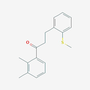 2',3'-Dimethyl-3-(2-thiomethylphenyl)propiophenone
