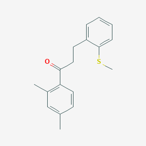 2',4'-Dimethyl-3-(2-thiomethylphenyl)propiophenone