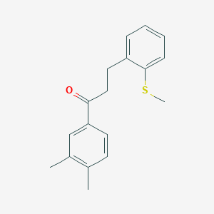 3',4'-Dimethyl-3-(2-thiomethylphenyl)propiophenone