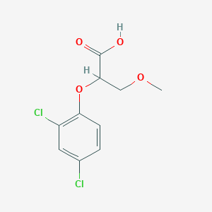 molecular formula C10H10Cl2O4 B13605425 2-(2,4-Dichlorophenoxy)-3-methoxypropanoicacid 