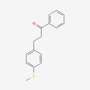 molecular formula C16H16OS B1360549 3-(4-Thiomethylphenyl)propiophenone CAS No. 96550-90-2