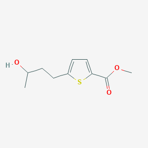 molecular formula C10H14O3S B13605504 Methyl 5-(3-hydroxybutyl)thiophene-2-carboxylate CAS No. 90513-07-8