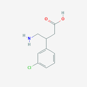 molecular formula C10H12ClNO2 B13605515 4-Amino-3-(3-chloro-phenyl)-butyric acid CAS No. 69856-22-0