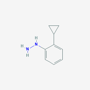 molecular formula C9H12N2 B13605533 (2-Cyclopropylphenyl)hydrazine CAS No. 124236-41-5