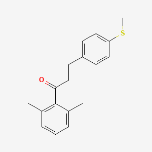 B1360554 2',6'-Dimethyl-3-(4-thiomethylphenyl)propiophenone CAS No. 898781-30-1
