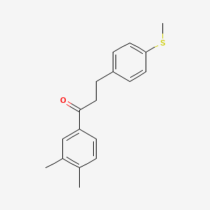 3',4'-Dimethyl-3-(4-thiomethylphenyl)propiophenone