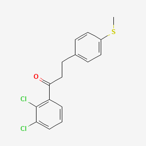 molecular formula C16H14Cl2OS B1360557 2',3'-Dichloro-3-(4-thiomethylphenyl)propiophenone CAS No. 898781-67-4