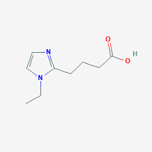 molecular formula C9H14N2O2 B13605593 4-(1-Ethyl-1h-imidazol-2-yl)butanoic acid 