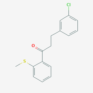 3-(3-Chlorophenyl)-2'-thiomethylpropiophenone