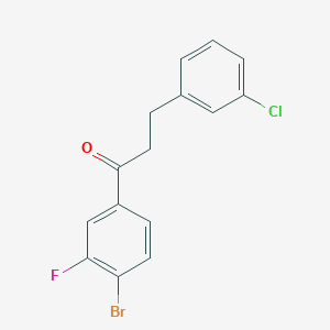 4'-Bromo-3-(3-chlorophenyl)-3'-fluoropropiophenone