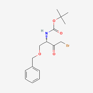 molecular formula C16H22BrNO4 B13605624 tert-butyl {(1S)-1-[(benzyloxy)methyl]-3-bromo-2-oxopropyl}carbamate 