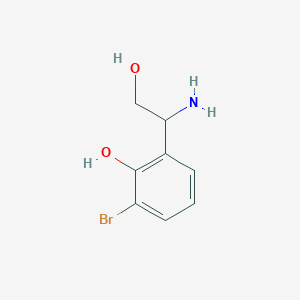 molecular formula C8H10BrNO2 B13605651 2-(1-Amino-2-hydroxyethyl)-6-bromophenol 