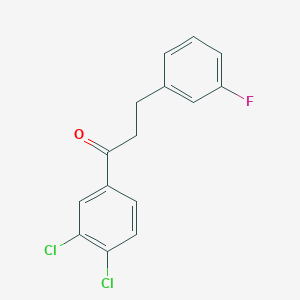 molecular formula C15H11Cl2FO B1360566 3',4'-Dichloro-3-(3-fluorophenyl)propiophenone CAS No. 898767-63-0