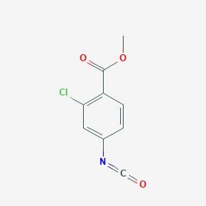 molecular formula C9H6ClNO3 B13605692 Methyl 2-chloro-4-isocyanatobenzoate 