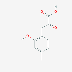 molecular formula C11H12O4 B13605729 3-(2-Methoxy-4-methylphenyl)-2-oxopropanoic acid 