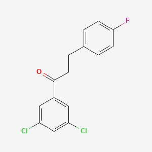 B1360573 3',5'-Dichloro-3-(4-fluorophenyl)propiophenone CAS No. 898768-76-8