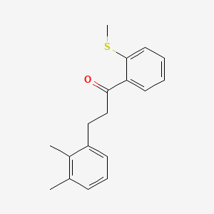 molecular formula C18H20OS B1360577 3-(2,3-Dimethylphenyl)-2'-thiomethylpropiophenone CAS No. 898769-29-4