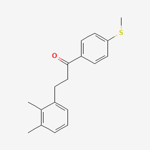 molecular formula C18H20OS B1360578 3-(2,3-Dimethylphenyl)-4'-thiomethylpropiophenone CAS No. 898769-32-9