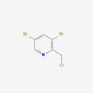 molecular formula C6H4Br2ClN B13605781 3,5-Dibromo-2-(chloromethyl)pyridine 