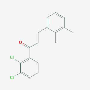 molecular formula C17H16Cl2O B1360584 2',3'-Dichloro-3-(2,3-dimethylphenyl)propiophenone CAS No. 898793-23-2