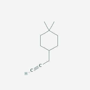 molecular formula C11H18 B13605889 1,1-Dimethyl-4-(prop-2-yn-1-yl)cyclohexane 