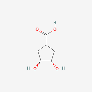 molecular formula C6H10O4 B13605893 (1S,3R,4S)-3,4-dihydroxycyclopentane-1-carboxylic acid 