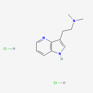 molecular formula C11H17Cl2N3 B13605923 dimethyl(2-{1H-pyrrolo[3,2-b]pyridin-3-yl}ethyl)aminedihydrochloride 