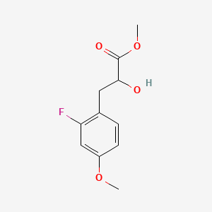 molecular formula C11H13FO4 B13605924 Methyl 3-(2-fluoro-4-methoxyphenyl)-2-hydroxypropanoate 