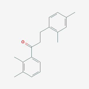 molecular formula C19H22O B1360593 2',3'-Dimethyl-3-(2,4-dimethylphenyl)propiophenone CAS No. 898794-02-0