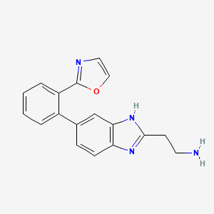 molecular formula C18H16N4O B13605932 2-{5-[2-(1,3-oxazol-2-yl)phenyl]-1H-1,3-benzodiazol-2-yl}ethan-1-amine 