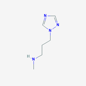 molecular formula C6H12N4 B13605957 n-Methyl-3-(1h-1,2,4-triazol-1-yl)propan-1-amine 