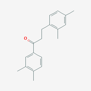 molecular formula C19H22O B1360596 3',4'-Dimethyl-3-(2,4-dimethylphenyl)propiophenone CAS No. 898794-14-4