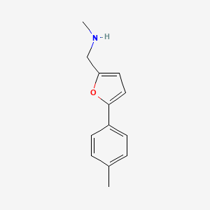 molecular formula C13H15NO B13605965 Methyl({[5-(4-methylphenyl)furan-2-yl]methyl})amine CAS No. 1048922-65-1