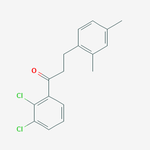 molecular formula C17H16Cl2O B1360598 2',3'-Dichloro-3-(2,4-dimethylphenyl)propiophenone CAS No. 898794-44-0