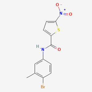 molecular formula C12H9BrN2O3S B13605981 N-(4-bromo-3-methylphenyl)-5-nitrothiophene-2-carboxamide 