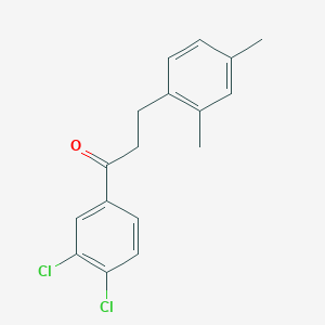 molecular formula C17H16Cl2O B1360601 3',4'-Dichloro-3-(2,4-dimethylphenyl)propiophenone CAS No. 898794-50-8