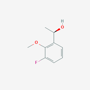 molecular formula C9H11FO2 B13606031 (1R)-1-(3-Fluoro-2-methoxyphenyl)ethan-1-OL 