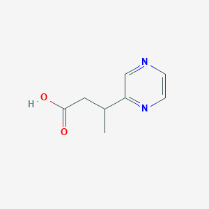 molecular formula C8H10N2O2 B13606041 3-(Pyrazin-2-yl)butanoic acid 