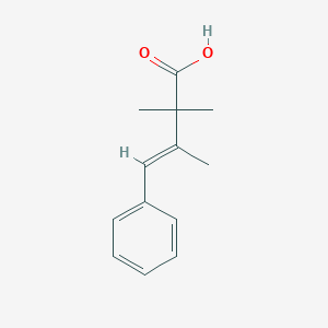 molecular formula C13H16O2 B13606055 (E)-2,2,3-Trimethyl-4-phenyl-but-3-enoic acid CAS No. 55078-29-0