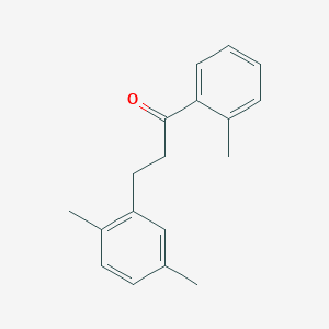 molecular formula C18H20O B1360606 3-(2,5-Dimethylphenyl)-2'-methylpropiophenone CAS No. 898794-74-6