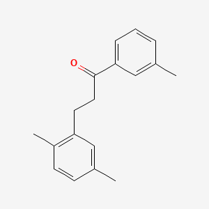 molecular formula C18H20O B1360607 3-(2,5-Dimethylphenyl)-3'-methylpropiophenone CAS No. 898794-76-8
