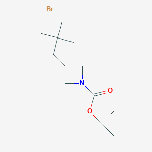molecular formula C13H24BrNO2 B13606078 Tert-butyl 3-(3-bromo-2,2-dimethylpropyl)azetidine-1-carboxylate 