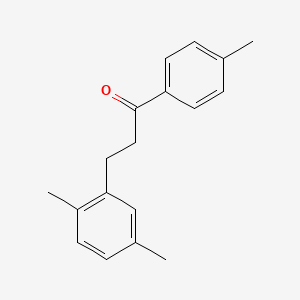 molecular formula C18H20O B1360608 3-(2,5-Dimethylphenyl)-4'-methylpropiophenone CAS No. 898794-78-0