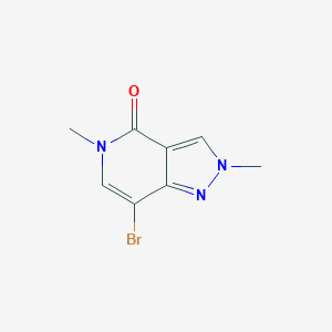 molecular formula C8H8BrN3O B13606080 7-bromo-2,5-dimethyl-2H,4H,5H-pyrazolo[4,3-c]pyridin-4-one 