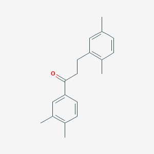 molecular formula C19H22O B1360612 3',4'-Dimethyl-3-(2,5-dimethylphenyl)propiophenone CAS No. 898753-60-1